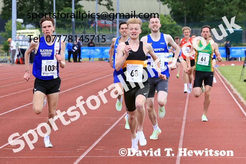 Senior Mens 1500 metres, 2024 Northern Senior and Under-20s Track and Field Champs, Middlesbrough.  Photo: David T. Hewitson/Sports for All Pics